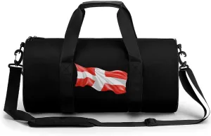 Switch Flag Gym Bag Cylindrical Sports Bag Travel Duffel Bag with Shoulder Strap