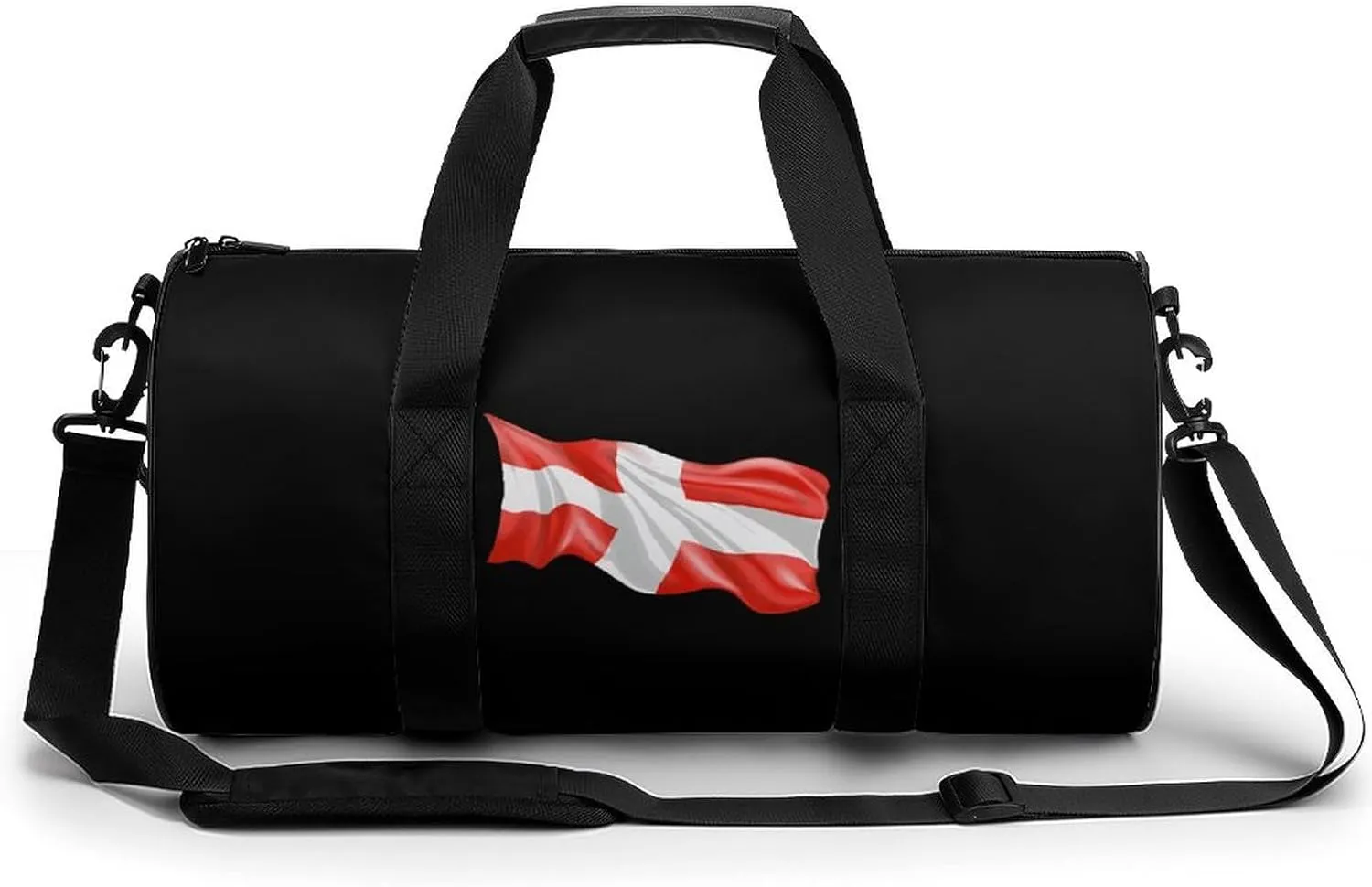 Switch Flag Gym Bag Cylindrical Sports Bag Travel Duffel Bag with Shoulder Strap