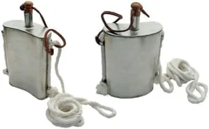 SZCO Stainless Steel Canteen – 1 Quart Handmade Water Bottle with Rope Strap – Vintage Military Camping Flask for Outdoor, Hiking, and Reenactment