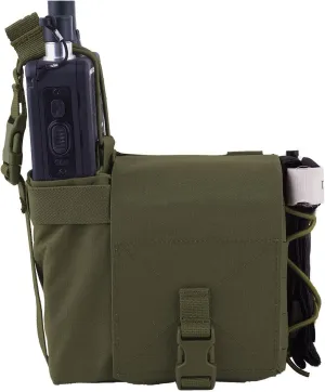 Tactical Storage Pouch; MOLLE Radio 556 Magazine Pouches ; 16OZ Water Bottles Holder for BB2590 Battery 152 MPU5 BAOFENG Motorola
