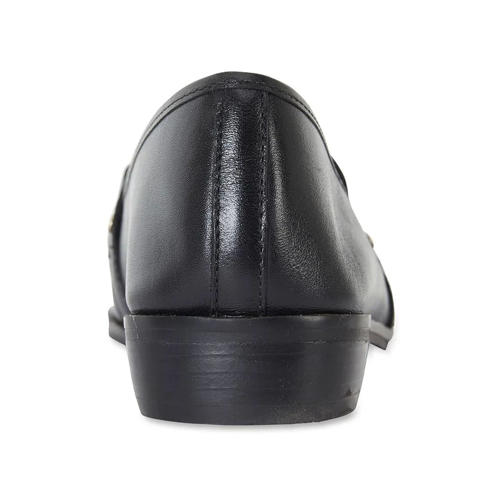 Tally Loafer in Black Leather