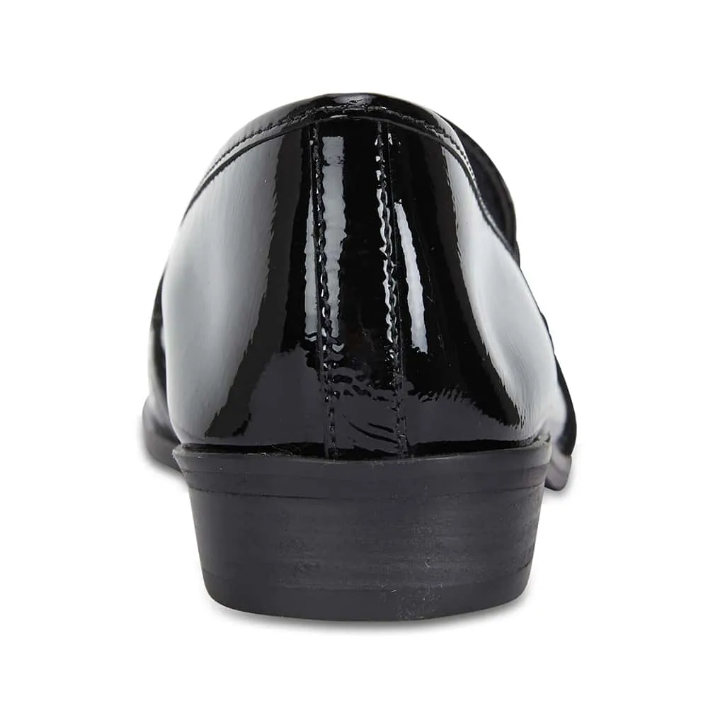 Tally Loafer in Black Patent