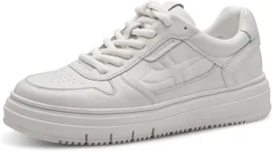 Tamaris Women's Low Trainers Lace-up, Plain White, 7