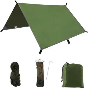 Tent Tarp Camping Tarp Waterproof Picnic Mat 300x300cm Multifunctional Tarp with Carrying Bag Camping Rain Tarp Shelter Car Shelter Hammock Rainfly Sailboat Shade Tarp for Outdoor Backpacking Hiking