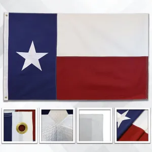 Texas Embroidered Flag 3x5ft