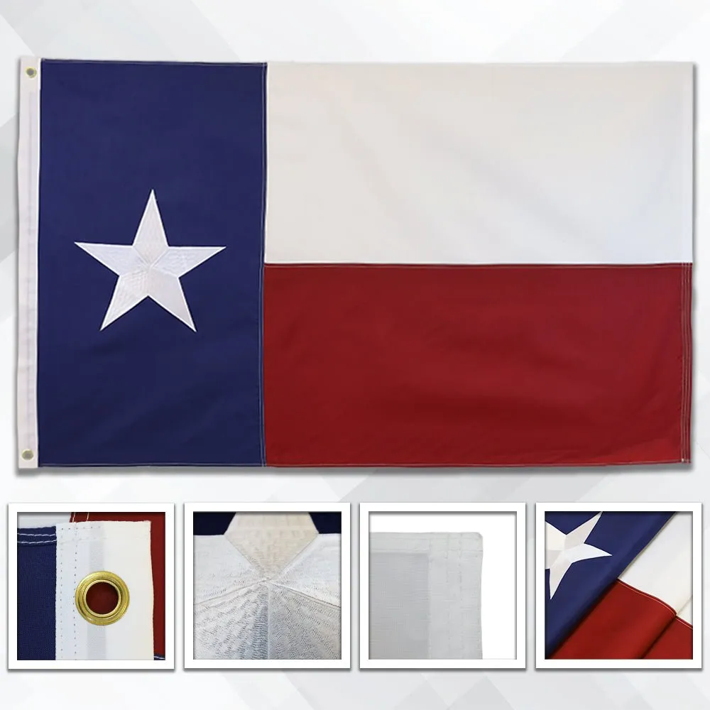 Texas Embroidered Flag 3x5ft