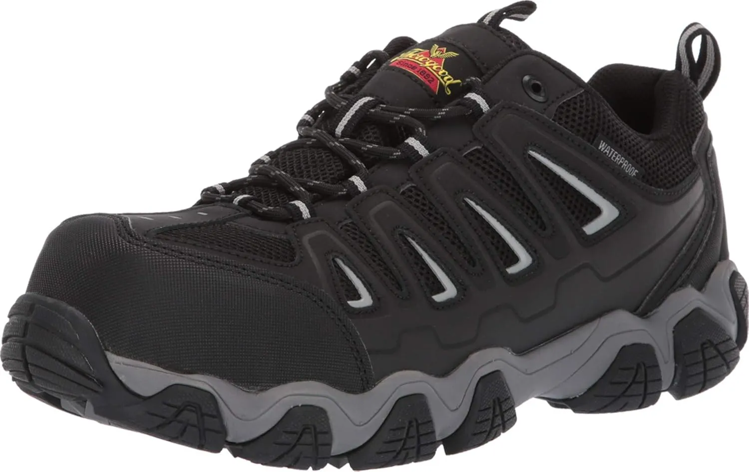 Thorogood Crosstrex Waterproof Athletic Safety Toe Work Shoes for Men - Lightweight Premium Leather and Mesh with Comfort Insole and Slip-Resistant Outsole; ASTM Rated