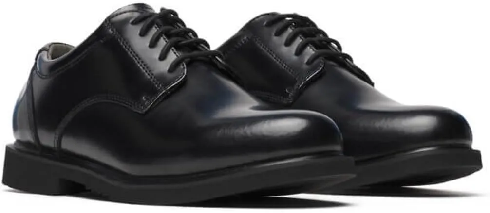 Thorogood Uniform Classics Oxford Black Dress Shoes for Men Featuring High-Shine Leather, Removable EVA Comfort Insole, and Slip-Resistant Blown Rubber Outsole