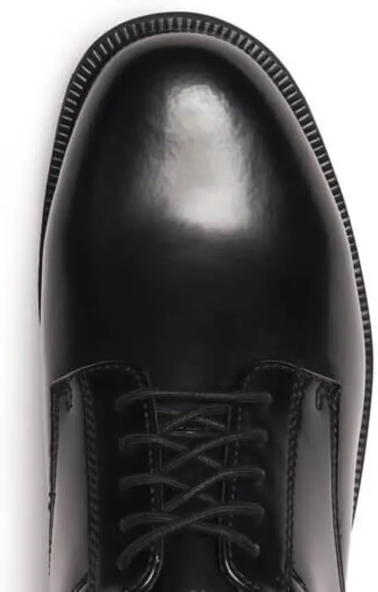 Thorogood Uniform Classics Oxford Black Dress Shoes for Men Featuring High-Shine Leather, Removable EVA Comfort Insole, and Slip-Resistant Blown Rubber Outsole