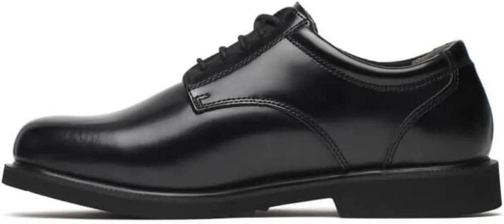 Thorogood Uniform Classics Oxford Black Dress Shoes for Men Featuring High-Shine Leather, Removable EVA Comfort Insole, and Slip-Resistant Blown Rubber Outsole