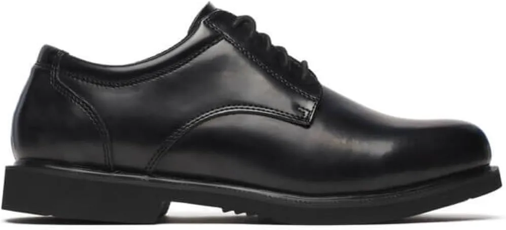 Thorogood Uniform Classics Oxford Black Dress Shoes for Men Featuring High-Shine Leather, Removable EVA Comfort Insole, and Slip-Resistant Blown Rubber Outsole