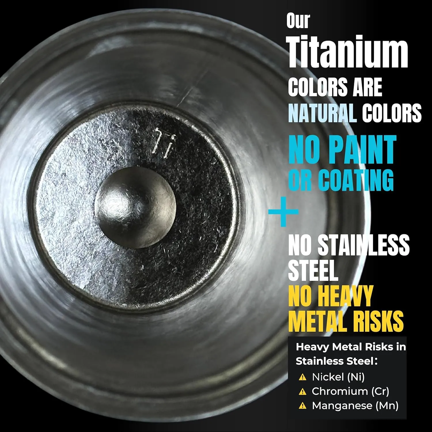 Titanium Travel Mug 16 oz – Keeps Cold 24H / Hot 6H – Vacuum Insulated, Leak-Proof, Lightweight – Whole-Body Titanium Coffee Cup for Work, Camping, Outdoors