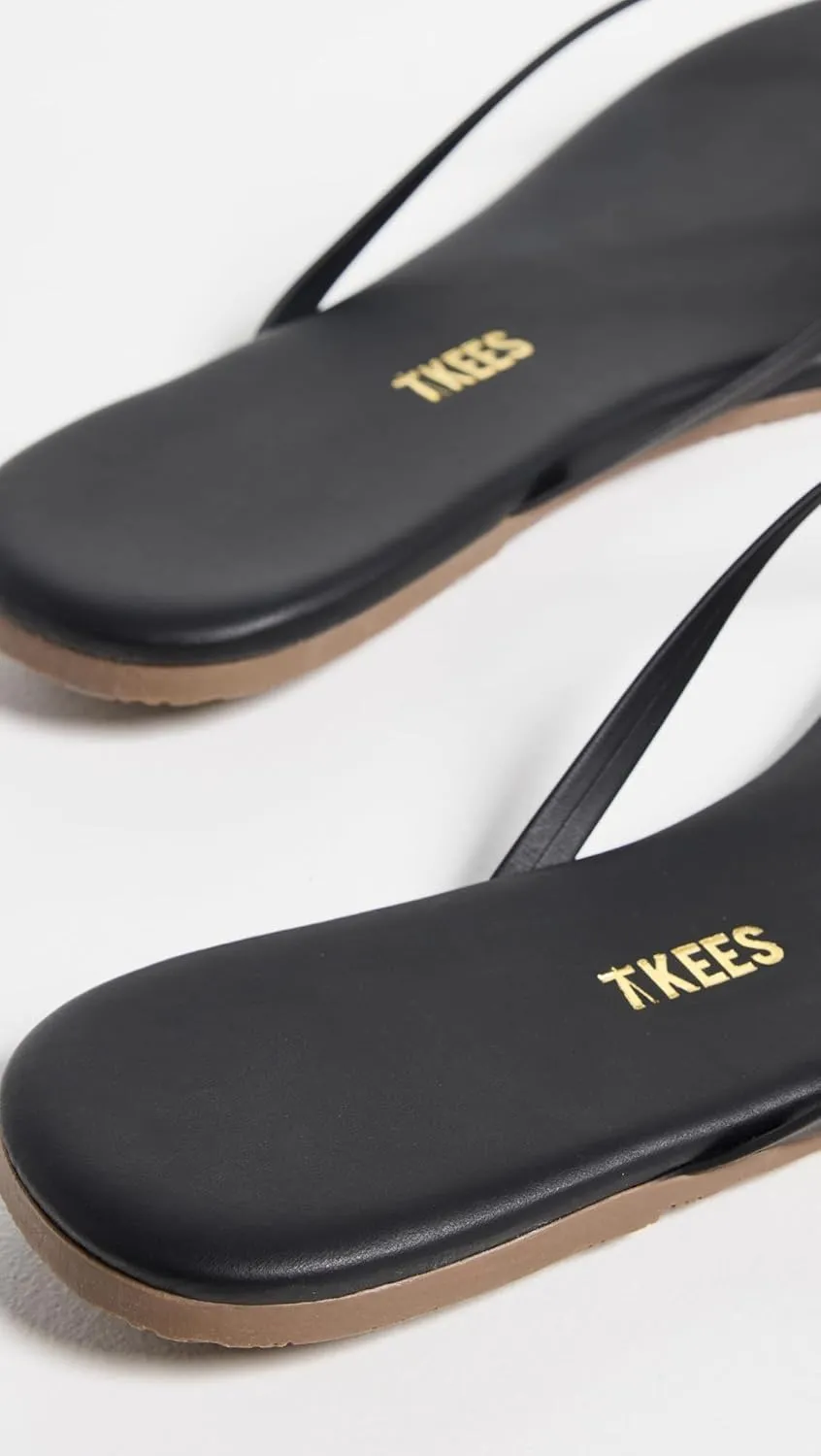 TKEES Women's Square Toe Lily Flip Flops
