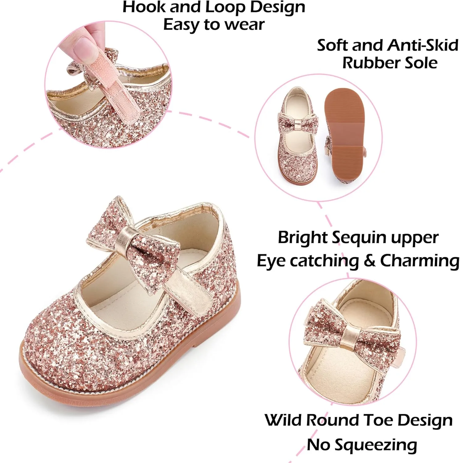 Toddler Girl Mary Jane Dress Oxford Shoes-Little Girl School Uniform Shoes for Wedding Party