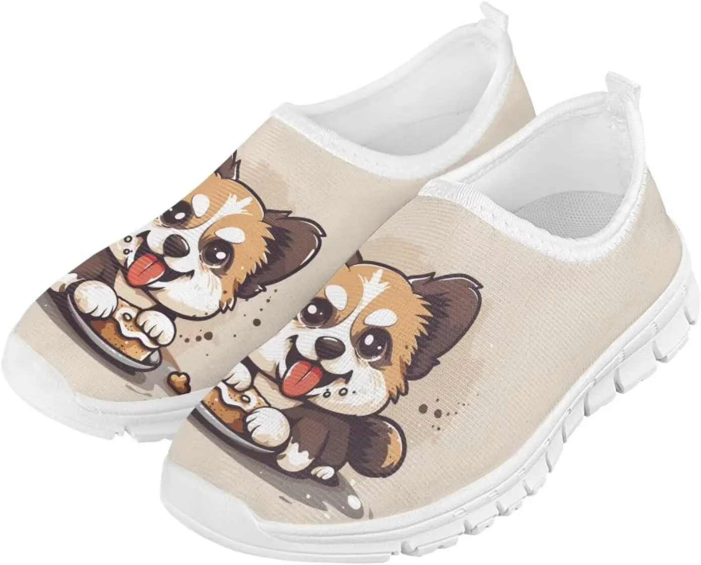 TODIYADDU Children's Running Shoes Non-Slip Tennis Shoes Boys Girls Breathable Mesh Fashion Sports Sneaker (White)