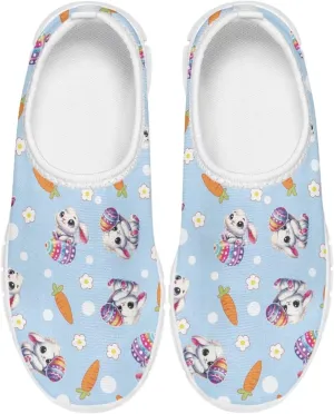 TODIYADDU Girls Easter Shoes Kids Lightweight Mesh Sneakers Casual Athletic Sneaker, White