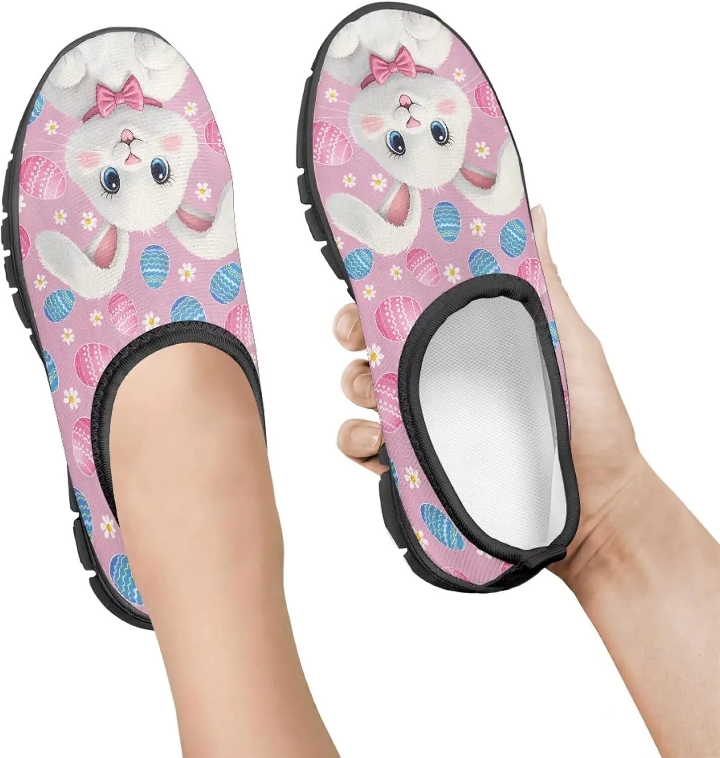 TODIYADDU Girls Easter Shoes Kids Lightweight Mesh Sneakers Casual Athletic Sneaker