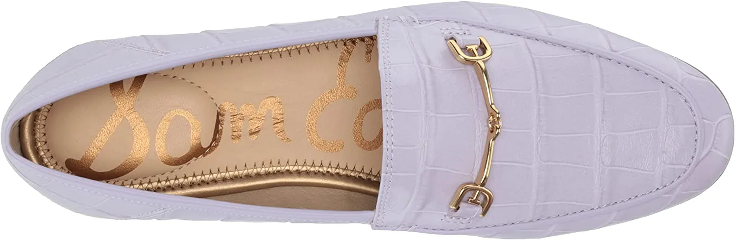 Toe Slip Misty Loraine Vast assortment On Edelman Heel Fashion Sam Almond Stacked Practical design Lilac Loafers