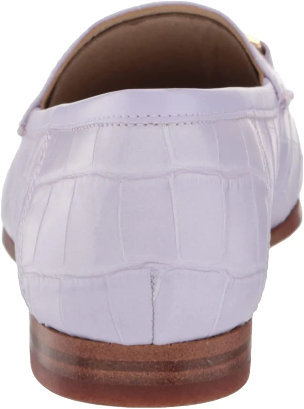 Toe Slip Misty Loraine Vast assortment On Edelman Heel Fashion Sam Almond Stacked Practical design Lilac Loafers