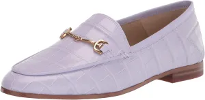 Toe Slip Misty Loraine Vast assortment On Edelman Heel Fashion Sam Almond Stacked Practical design Lilac Loafers