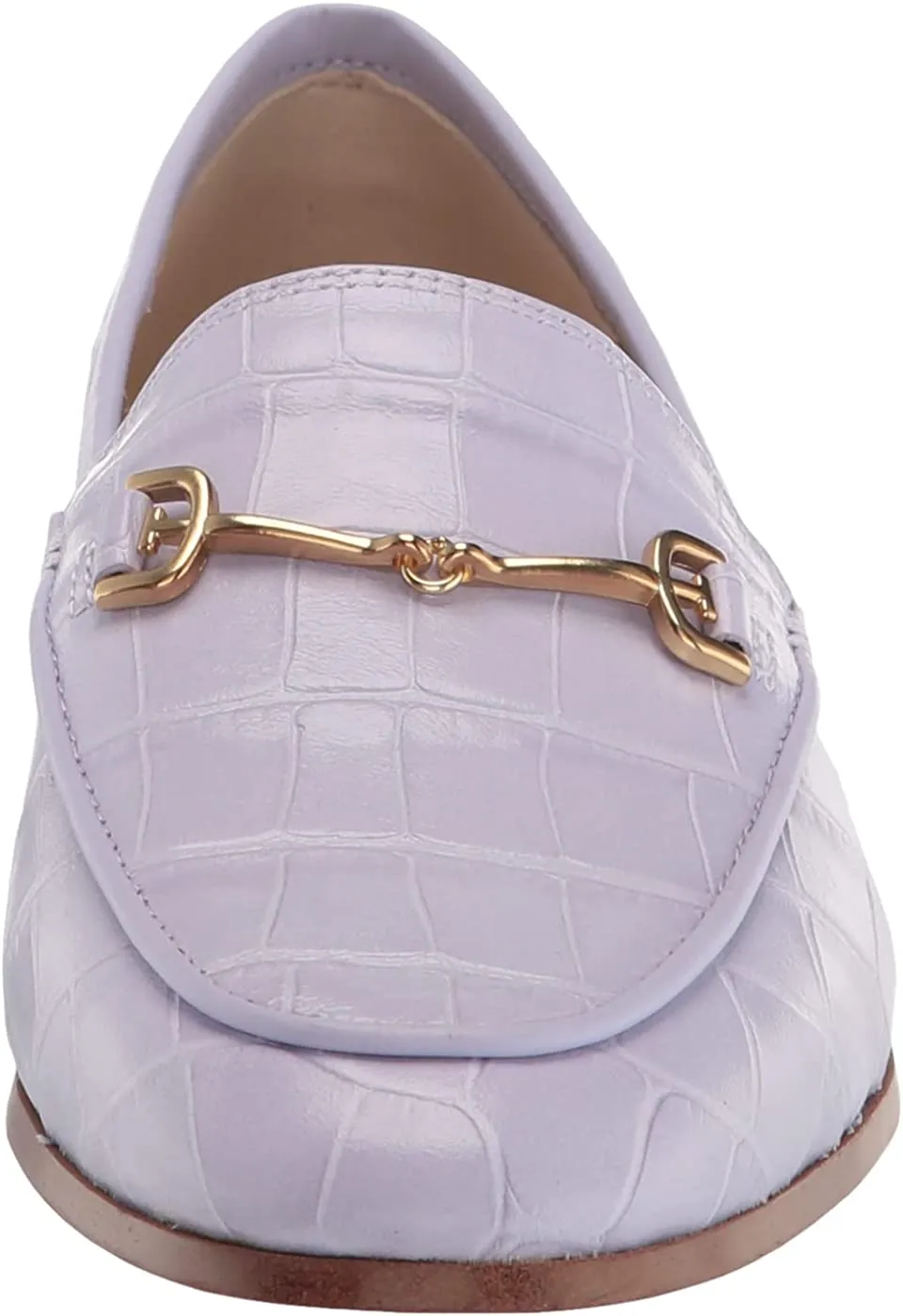 Toe Slip Misty Loraine Vast assortment On Edelman Heel Fashion Sam Almond Stacked Practical design Lilac Loafers