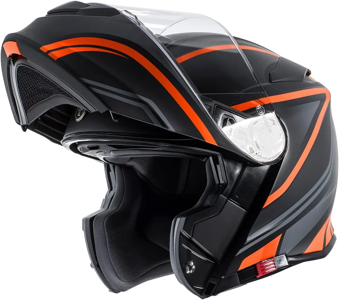 TORC Unisex-Adult Flip-Up Motorcycle Helmet (Matte Orange, X-Small)