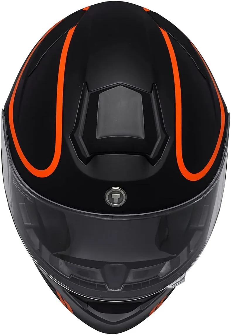 TORC Unisex-Adult Flip-Up Motorcycle Helmet (Matte Orange, X-Small)