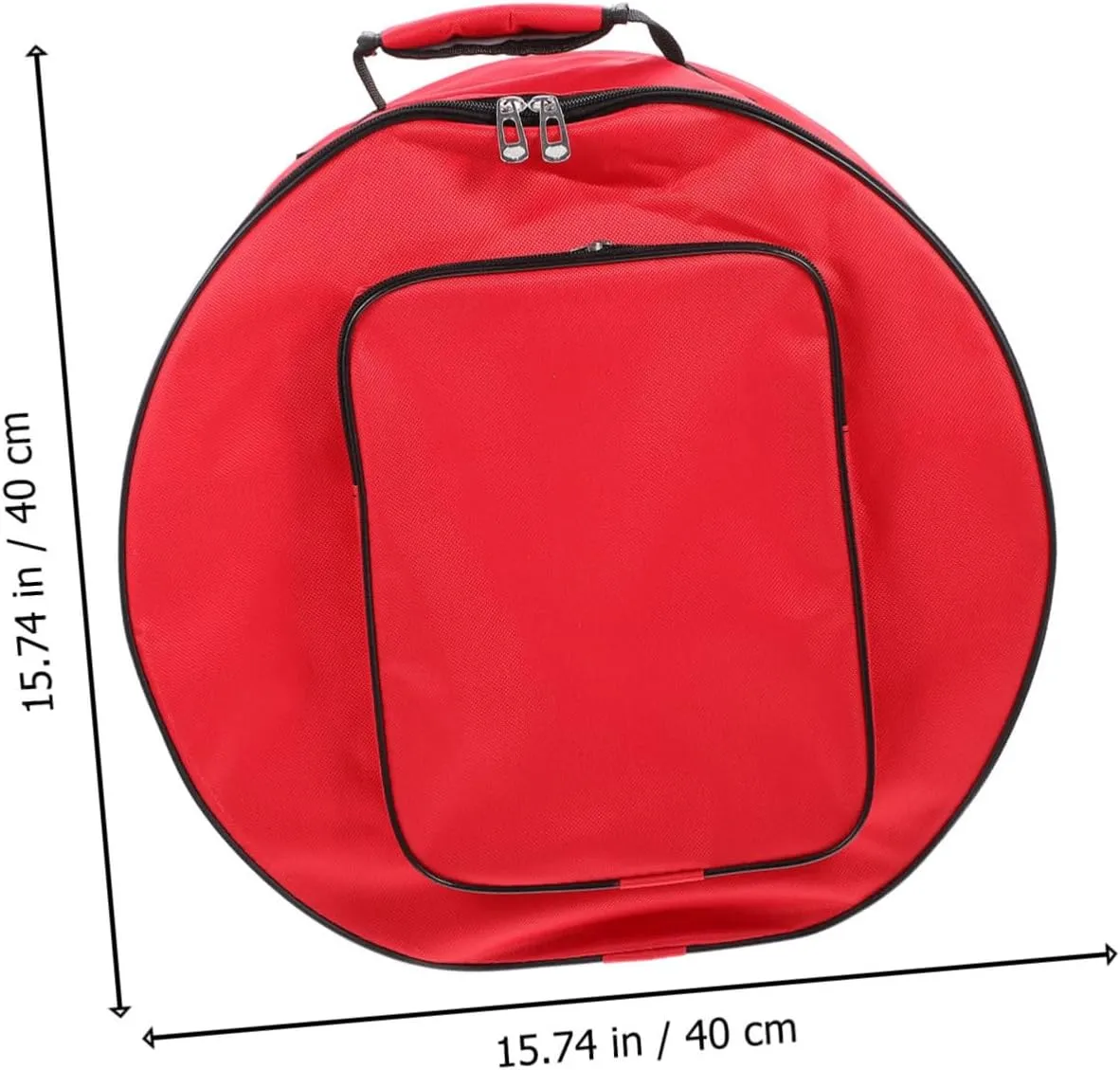 Toyvian Convenient Snare Drum Bag Storage Pocket 13/14 Inches Portable Drum Bag Case Made of Oxford Cloth