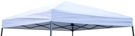 Trademark Innovations 8' x 8' Square Replacement Canopy Gazebo Top in Silvery White (ONLY fits Trademark Innovations 10' Slant Leg Canopy Frame)