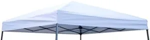 Trademark Innovations 8' x 8' Square Replacement Canopy Gazebo Top in Silvery White (ONLY fits Trademark Innovations 10' Slant Leg Canopy Frame)