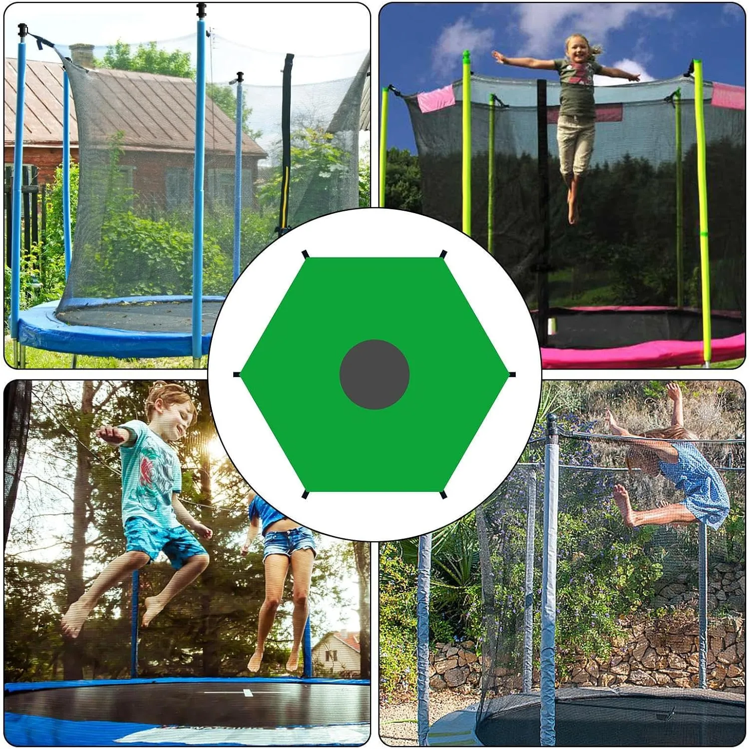 Trampoline Canopy | Sun Protection Trampoline Sunshade Cover,Tear Resistant Tent Waterproof Sunblock Shade for Outdoors Sports Garden