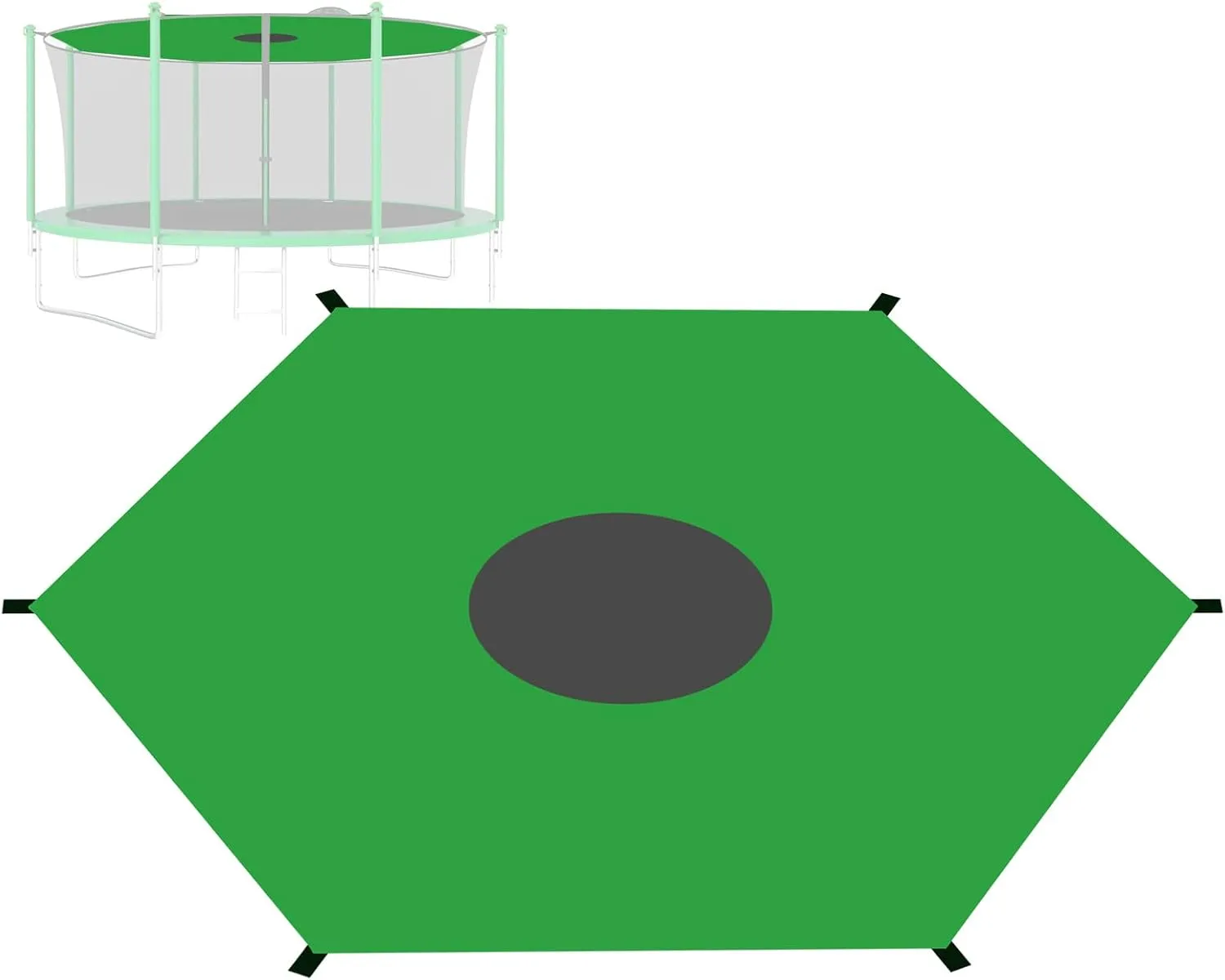 Trampoline Canopy | Sun Protection Trampoline Sunshade Cover,Tear Resistant Tent Waterproof Sunblock Shade for Outdoors Sports Garden