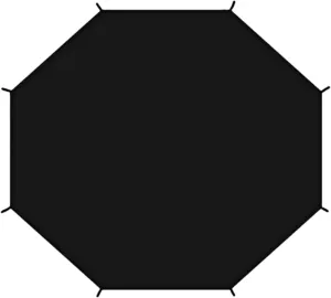 Trampoline Shade Cover, Black Easy to Install for 8 Poles Tearproof Trampolines Canopy, Sun Protection Cover