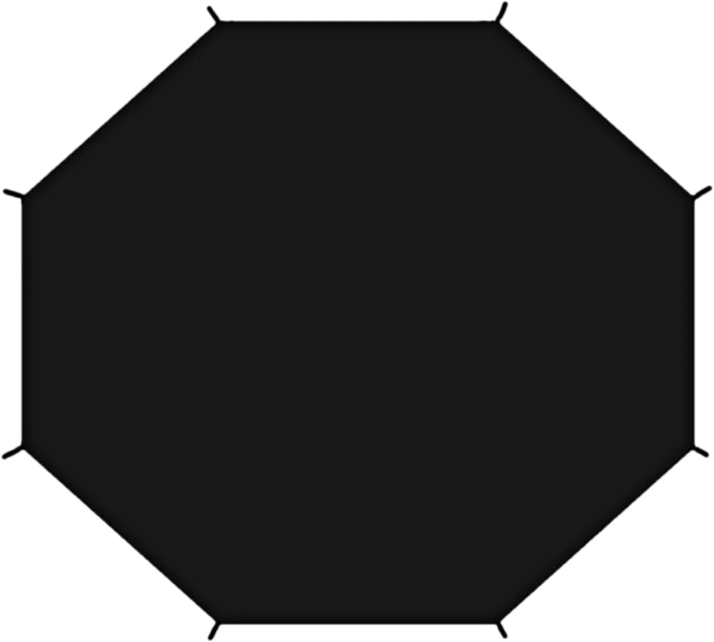 Trampoline Shade Cover, Black Easy to Install for 8 Poles Tearproof Trampolines Canopy, Sun Protection Cover
