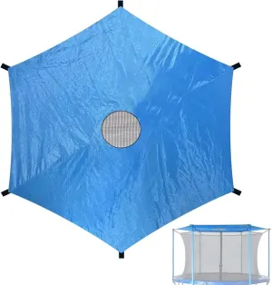 Trampoline Shade Cover, Outdoor 6Ft 8Ft 10Ft 12Ft 14Ft UV Sun Protection Trampoline Top Cover for 6 Poles Trampoline