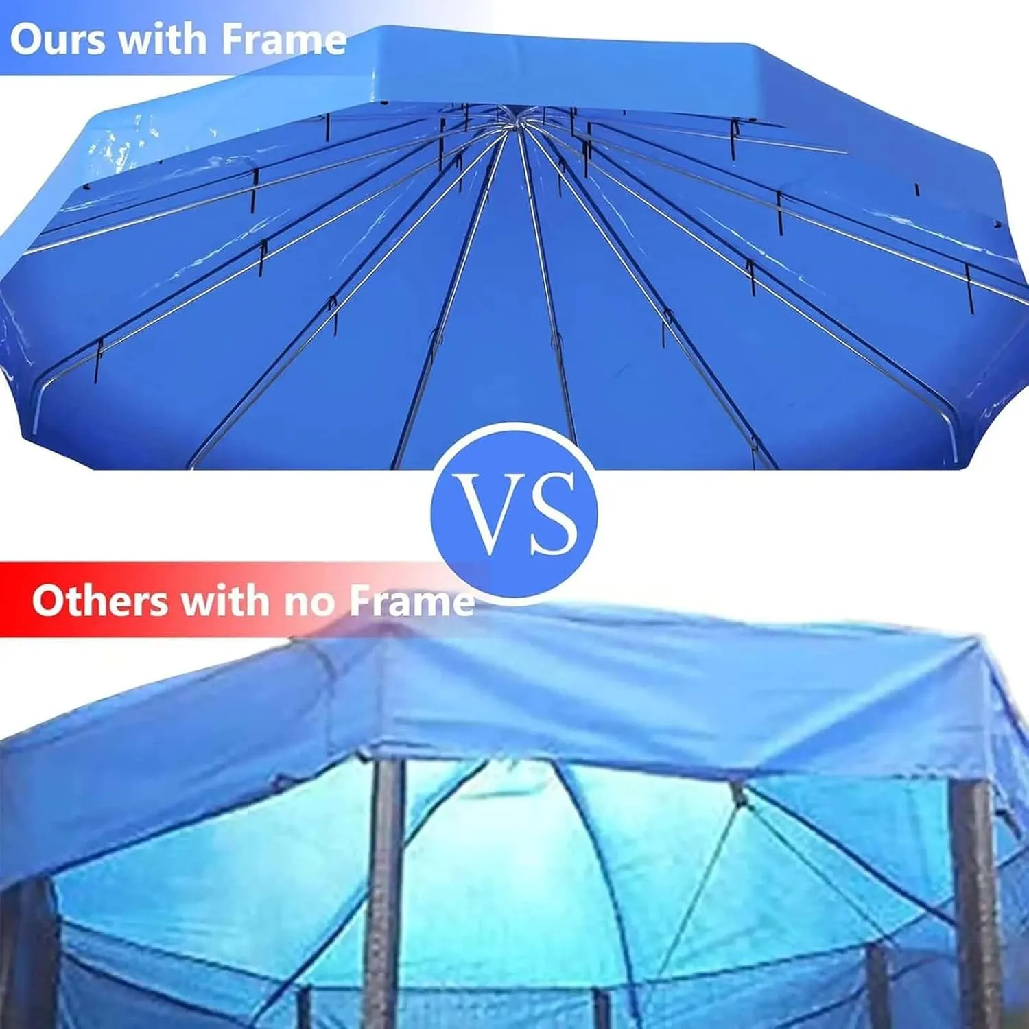 Trampoline Tent Canopy Shade Cover for 6ft-16ft Trampolines - Durable Weather Protection & Outdoor Sunshade Accessories for Ultimate Safety and Fun Playtime