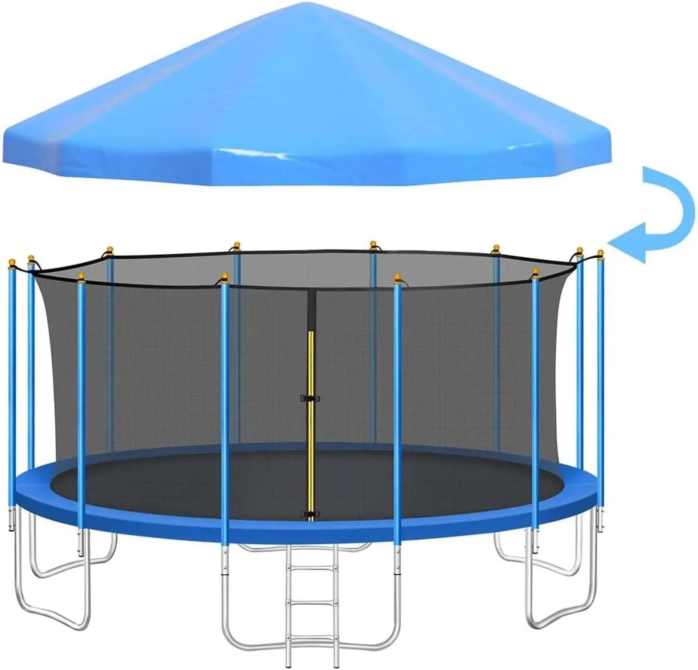 Trampoline Tent Canopy Shade Cover for 6ft-16ft Trampolines - Durable Weather Protection & Outdoor Sunshade Accessories for Ultimate Safety and Fun Playtime