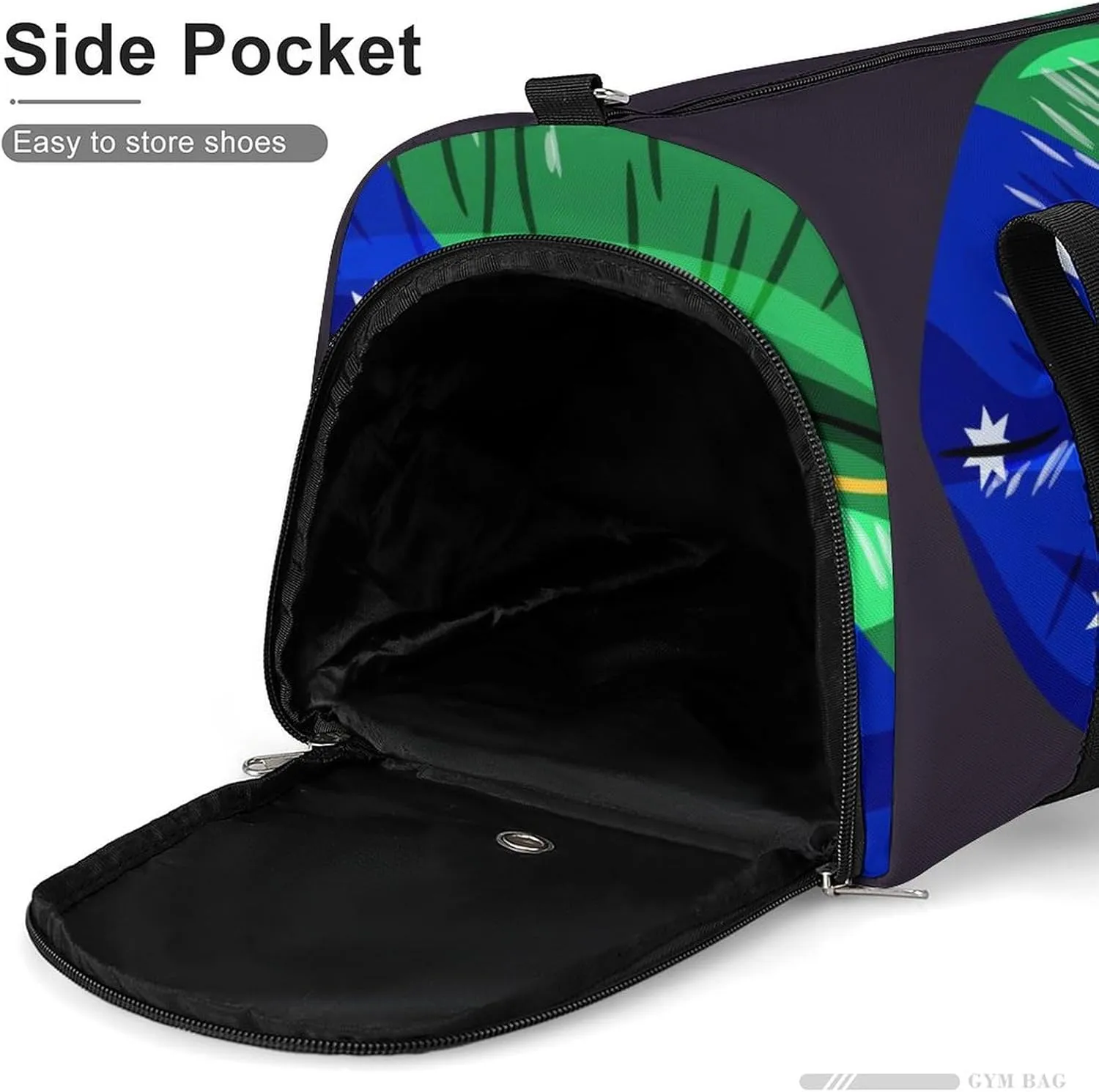 Travel Duffel Bag with Christmas Lslands Flag Lips for Women and Men Shoe Compartment and Wet Pocket