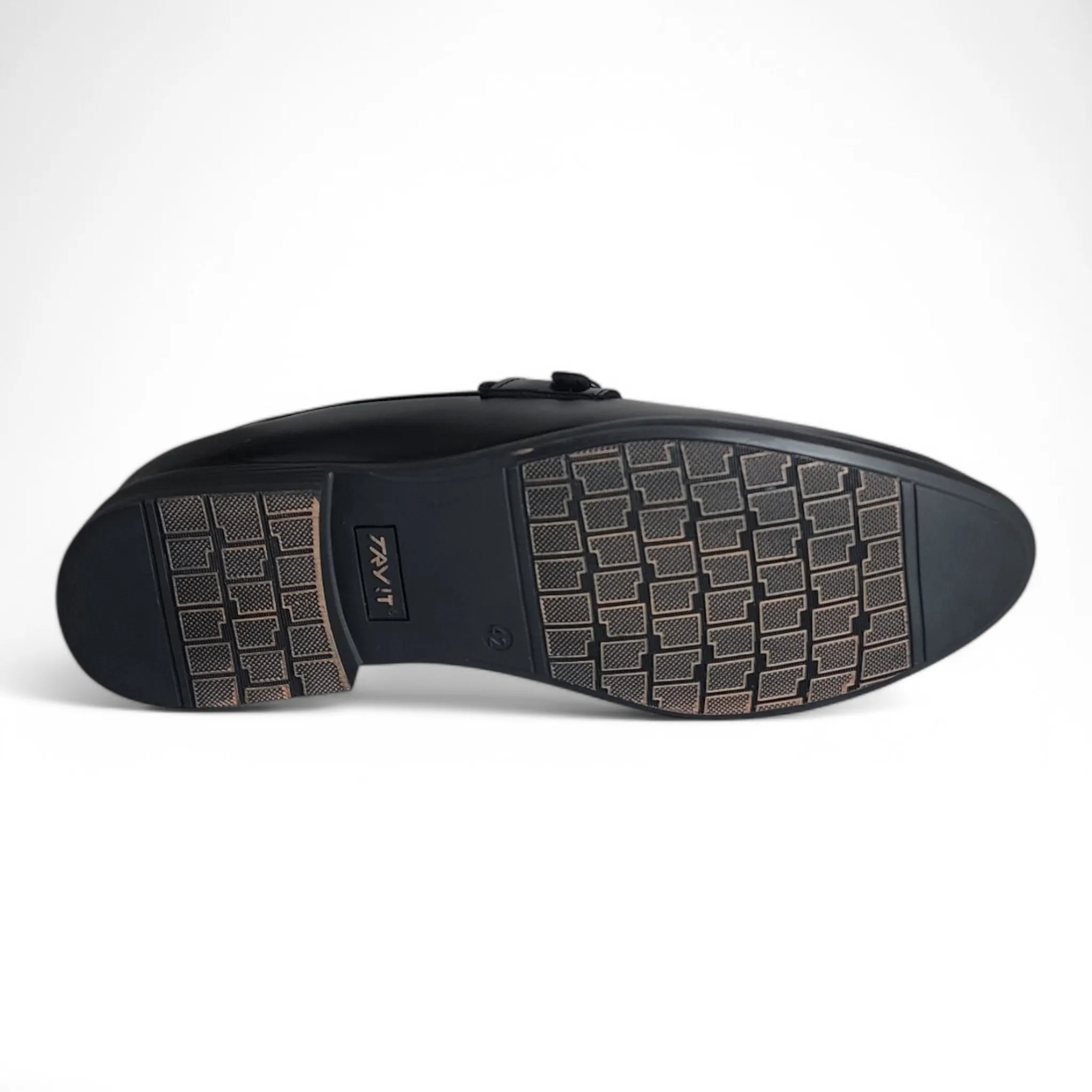 TRY IT 3650 BLACK Men's Loafers Shoes