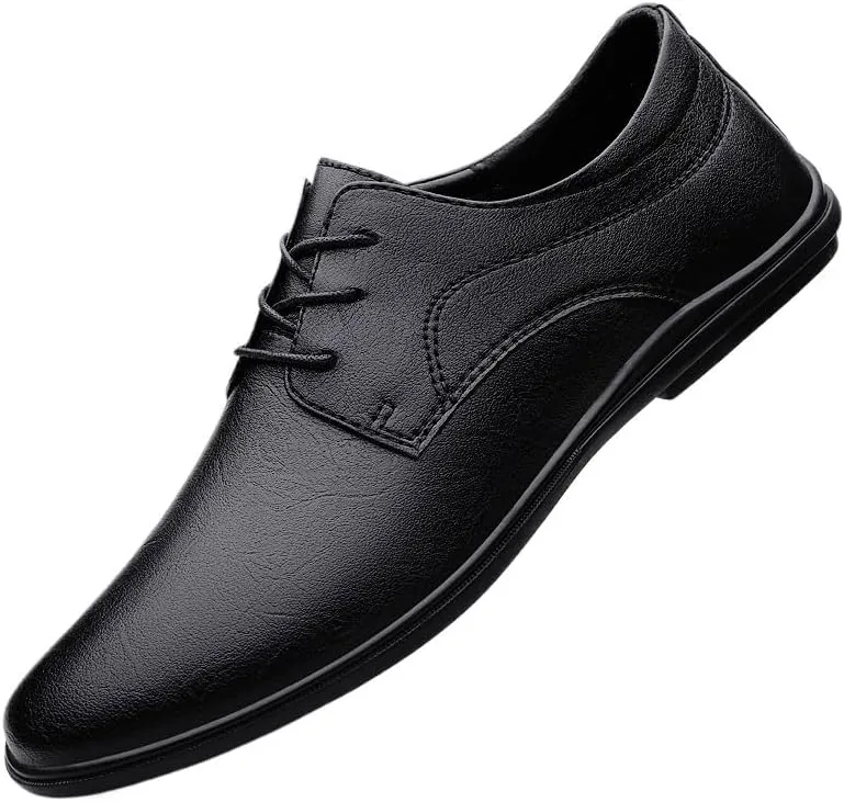 Tuxedo Mens Formal Oxford Shoes Vegan Leather Lace-up Pointed Toe Classic Business Party Wedding Non Slip Block Heel Anti-Slip Slip Resistant Casual