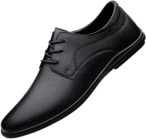 Tuxedo Mens Formal Oxford Shoes Vegan Leather Lace-up Pointed Toe Classic Business Party Wedding Non Slip Block Heel Anti-Slip Slip Resistant Casual
