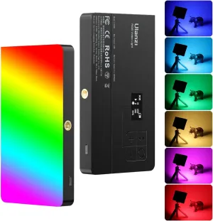 ULANZI LT002 RGB Video Light, Portable LED Camera Light Panel 0-360 Full Color, CRI 95  2500-9000K LED Video Light, 4000mAh Rechargeable LED DSLR Lighting for Vlogging, Photography, Video Conference