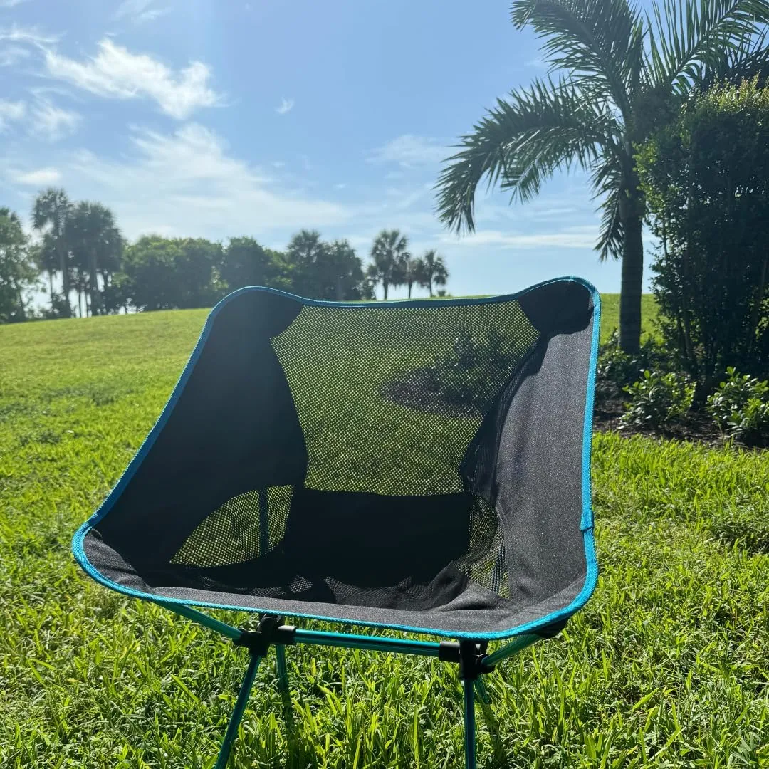 Ultralight Backpacking Chair - Compact & Durable for Camping, Hiking & Travel - Blue, Aluminum Alloy & ABS, Anti-Slip Feet, Easy Setup Anywhere