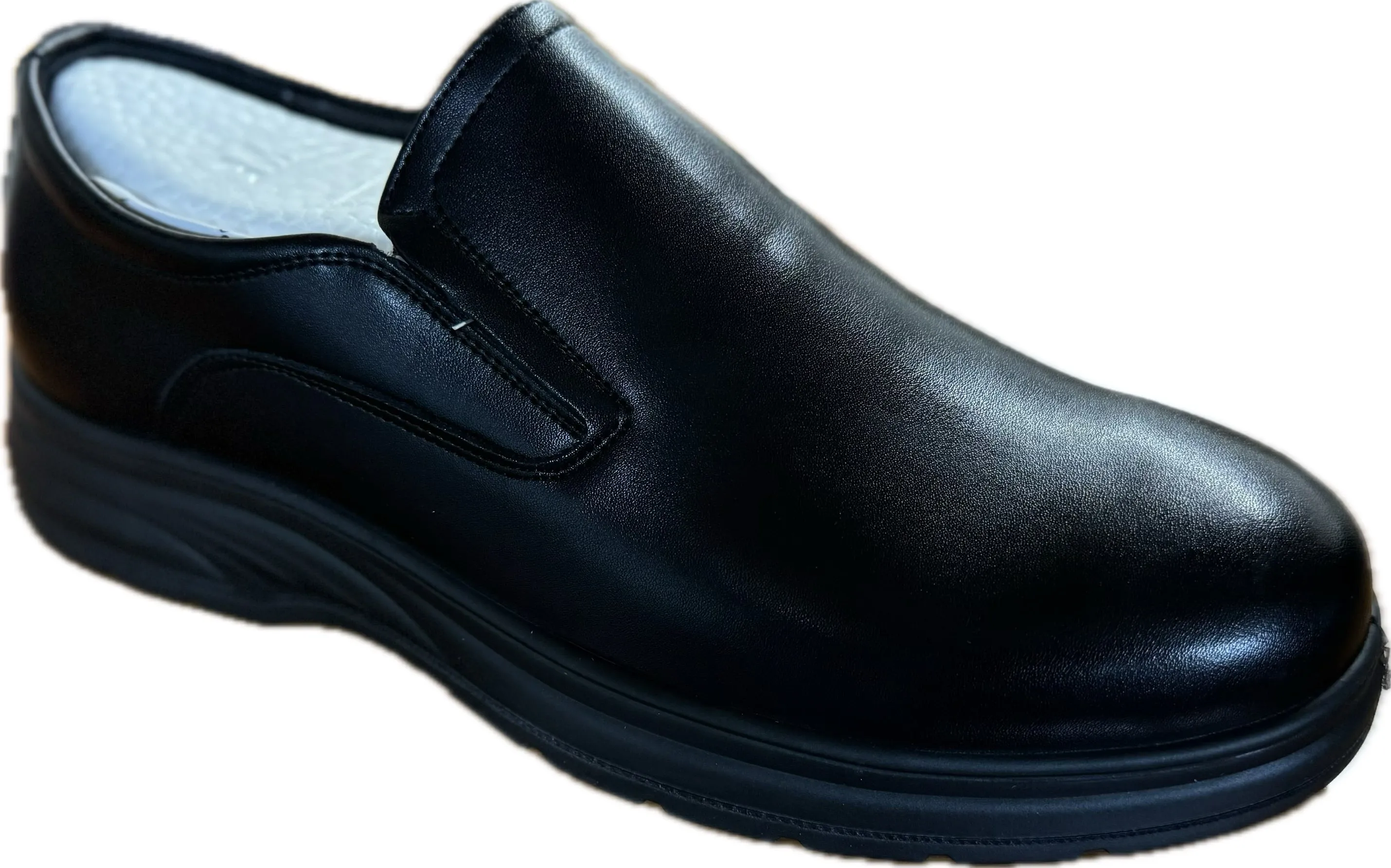 Unisex Men and Women Slip-resistant Work Shoe Leather slip on 2888