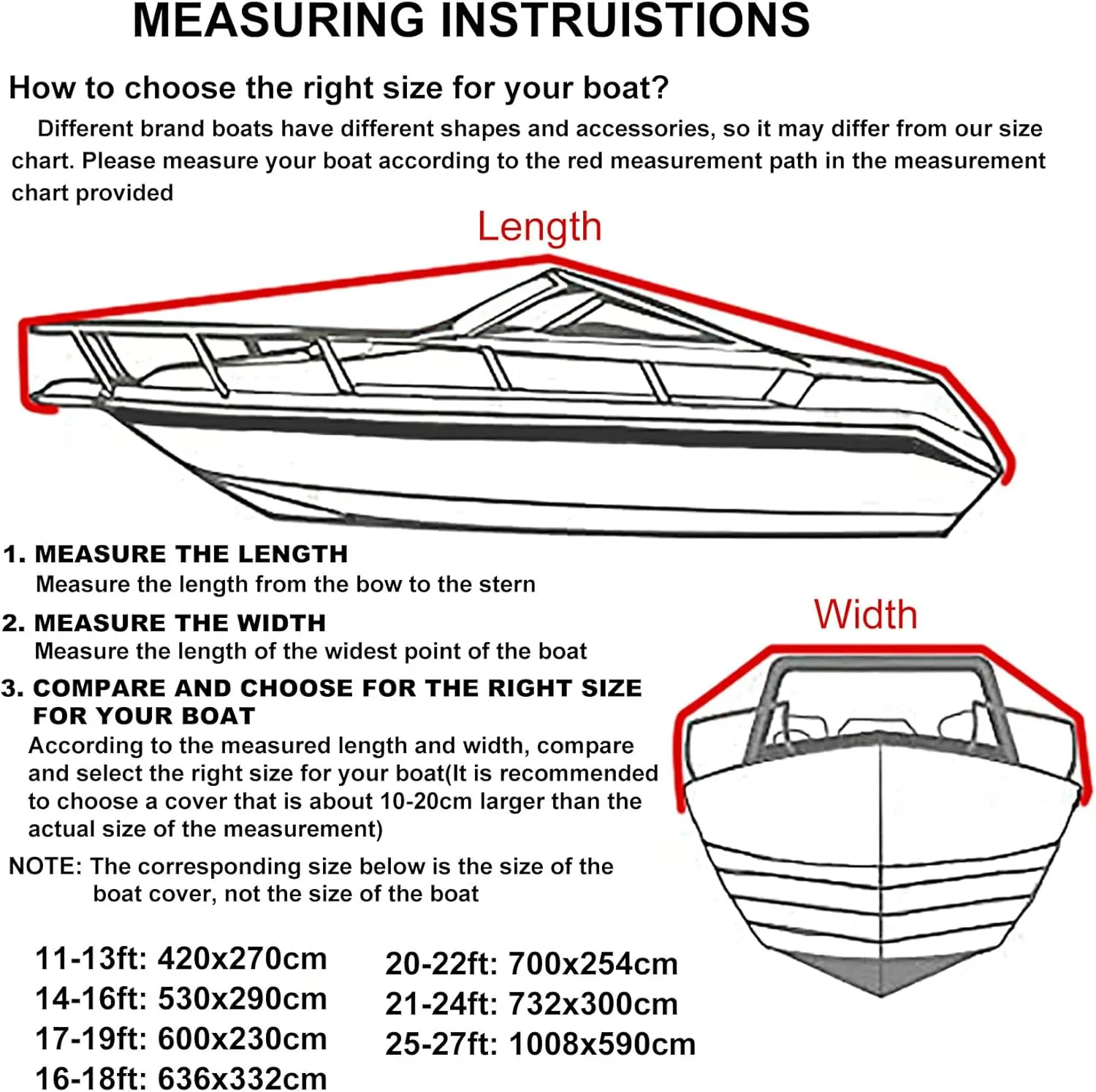 V-Hull Boat Cover Heavy Duty 210D/420D Oxford Cloth Trailerable Boat Cover Waterproof UV Sun Protection,Black 420d,420x270cm