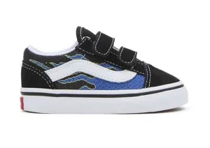 VANS OLD SKOOL INFANT - PIXEL FLAME BLACK BLUE