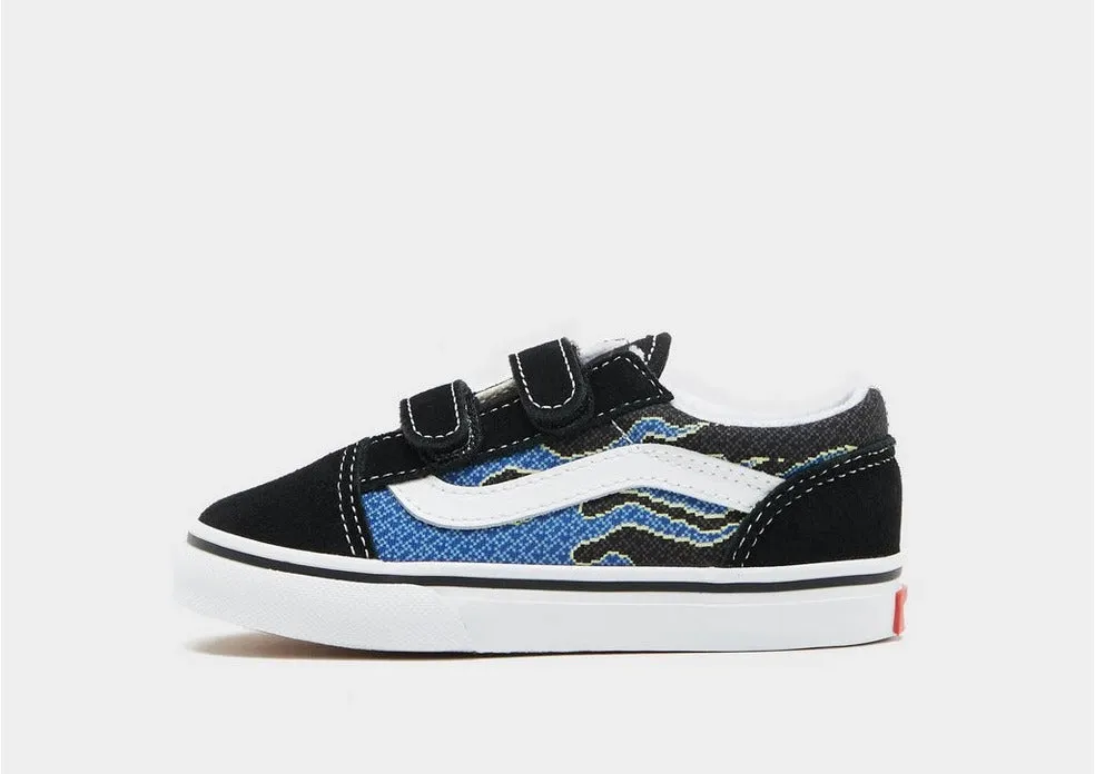 VANS OLD SKOOL INFANT - PIXEL FLAME BLACK BLUE