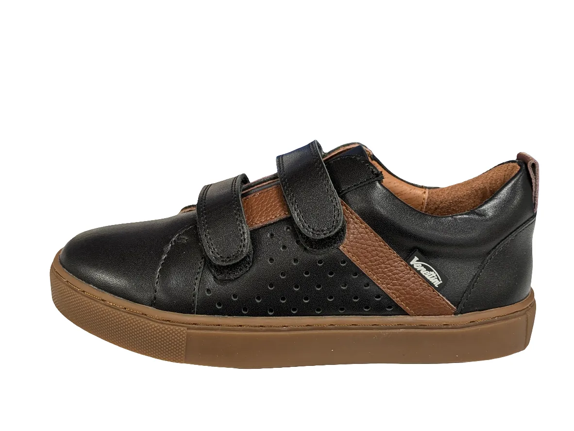 Venettini  Black Brown Velcro Sneaker Ted