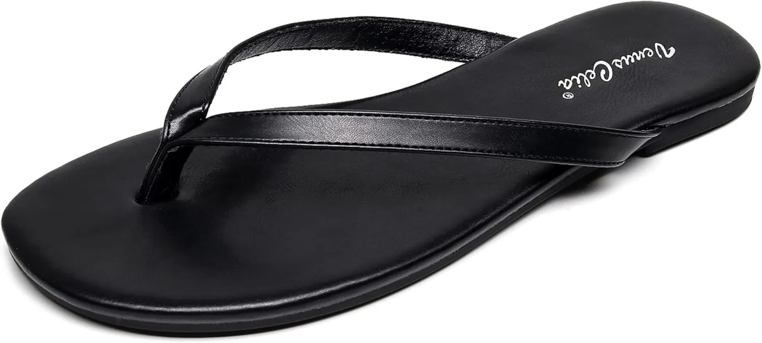 VenusCelia Women's Colorful Wide Flip Flop