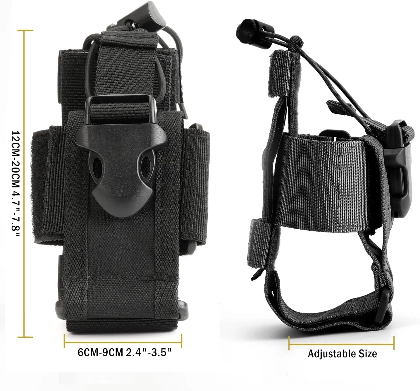 VIPERADE MOLLE Radio Pouch - Universal Walkie Talkie Holster for Duty Belt & Vest, Tactical Radio Holder for Baofeng, Motorola